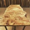 Live edge dining table, custom mappa burl table | Tables by Brave Wood. Item made of wood with synthetic