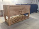 Model #1011 - Custom Double Sink Bathroom Vanity | Countertop in Furniture by Limitless Woodworking. Item composed of maple wood in mid century modern or contemporary style