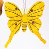 Madagascar Silk Moth Ornament - Yellow | Decorative Objects by Tanana Madagascar. Item made of fabric