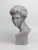 Grey Hermes XL Greek God Head Candle - Roman Bust Figure | Ornament in Decorative Objects by Agora Home. Item composed of synthetic in minimalism or contemporary style