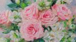 Bridal flowers oil painting original rose art, Custom weddin by Natart ...