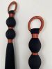 Macrame Wall Hanging, Modern Black Fiber Art, Minimalist Wall Decor, Statement Tassel Hanging, Handmade Luxury Home Decor | Wall Hangings by İnanç Yılmaz