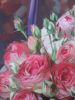 Large rose flowers painting original on canvas, Red roses | Oil And Acrylic Painting in Paintings by Natart. Item composed of canvas and synthetic in contemporary style