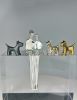 Combo Set: Close to Me Sculpture with Miniature 1.75" Dog | Sculptures by YENNY COCQ