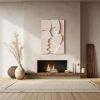 Modern 3D Plaster Wall Art: Textured Sandy White Relief Sculpture | Wall Sculpture in Wall Hangings by Vaiva Art Atelier