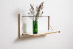 Folding Wall Shelf | Fläpps Shelf 80x40-1 | Wide Bookshelf, Plant Shelf, Birch Plywood, White | Shelving in Storage by AMBIVALENZ