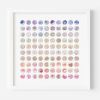 One Hundred Purple to Pink Map Dots Collage | Paintings by Amelia Coward