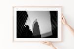 Black and white "Empire State Building" fine art photograph | Photography by PappasBland. Item made of paper compatible with mid century modern and contemporary style