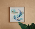 Free Swim | Mixed Media in Paintings by TERRA ETHOS. Item composed of paper in boho or contemporary style