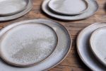 STC DINNER set - organic natural shape stoneware plate | Dinnerware by Laima Ceramics. Item composed of stoneware compatible with minimalism style