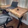Live edge Wood Custom Office Desk | Tables by Ironscustomwood. Item composed of walnut