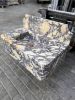 Calacatta Viola Marble Sink: Ribbed, Hand Carved, Wall Mount | Water Fixtures by AEGEAN MARBLE ARTISAN ATELIER