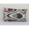 Ikat Gray Cushion Cover, Decorative Cotton Pillowcase, Centr | Pillows by Vintage Pillows Store