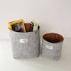 Felt storage basket, planter "Home sweet home", 1 pc. | Storage by DecoMundo Home. Item made of fabric & aluminum compatible with minimalism and modern style