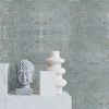 Lisbon - Frost Blue Over Silver Leaf | Wallpaper in Wall Treatments by Wallcovetings by Brenda Houston. Item composed of wood