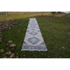Vintage Turkish Oushak Extra Long Runner With Modern Style | Runner Rug in Rugs by Vintage Pillows Store. Item made of cotton with fiber