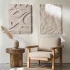 Diptych Wall Art Set (2 pieces) - Modern Textured Plaster Sculptures - Beige Decor - Housewarming Gift - Japandi Style Design | Wall Sculpture in Wall Hangings by Vaiva Art Atelier