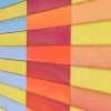Orange and Blue Stripe Colour Study Painting | Mixed Media in Paintings by Amelia Coward
