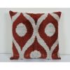 16" x 16" Velvet İkat Pillow,Handmade Uzbek Decorative | Cushion in Pillows by Vintage Pillows Store. Item composed of cotton