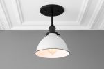 White Pendant Light - Farmhouse Lighting - Model No. 8808 | Pendants by Peared Creation. Item composed of brass