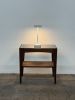 Mid-Century Modern Glass Top End Table: Solid Hardwood, USA Made | Side Table in Tables by Marco Bogazzi