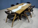 Living Edge Epoxy Resin Dining Table, Kitchen table | Tables by LuxuryEpoxyFurniture. Item made of wood with synthetic
