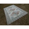 Vintage Turkish Oushak Gallery Runner With Three Taupe | Runner Rug in Rugs by Vintage Pillows Store. Item made of cotton with fiber