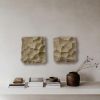 Sculptural Diptych Painting Set: Handmade Organic Textured Relief Wall Art, Rough Concrete 3D Sculpture | Wall Sculpture in Wall Hangings by Vaiva Art Atelier