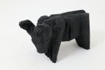 Taurus, Chainsaw Carved, Burnt Oak, Abstract Sculpture, Bull, Handmade, Black | Sculptures by Logniture
