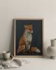 The Woodland Fox - Blue Edition | Prints by The Ugly Cat Studio