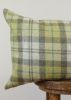 Lime & Aqua Wool Plaid Lumbar 14x22 | Pillow in Pillows by Vantage Design