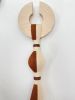 Handmade Boho Tassel Wall Hanging – Yarn & Wood Hook Decor, Terracotta Beige Set of 3 | Macrame Wall Hanging in Wall Hangings by RavaTapestryArt