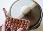 Pot Holder [Cord Strap] | Tableware by Keyaiira | leather + fiber. Item made of cotton with fiber
