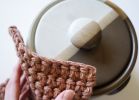 Pot Holder [Cord Strap] | Tableware by Keyaiira | leather + fiber. Item made of cotton with fiber
