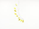 Yellow Mobile for the Minimalist or Modern Home Leaf Wave | Wall Sculpture in Wall Hangings by Skysetter Designs. Item composed of synthetic in minimalism or modern style