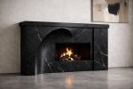 Architectural Marble Fireplace Surround | Custom Nero Marquina Marble Fireplace Mantel | Fireplaces by Vero Marble