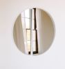 "Aria Refract"-Circle Reflected Mirror Set | Decorative Objects by Candice Luter Art & Interiors. Item composed of glass