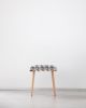 Sterling Grey Velvet Woven Stool | Chairs by Knots Studio