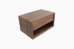 Modern Floating Nightstand | Walnut | Storage by Caleth