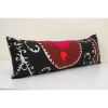 14'' x 41'' Oversize Suzani Bench Pillow Case | Sham in Linens & Bedding by Vintage Pillows Store. Item made of cotton