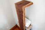 Live-edge walnut Waterfall Blanket or Towel Shelf | Rack in Storage by Hazel Oak Farms. Item composed of oak wood