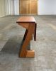 Handmade Drop-Leaf Console Table: Mid-Century Modern Dining Table, USA made | Banquette Table in Tables by Marco Bogazzi