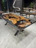 Epoxy Table - Epoxy Dining Table - Resin Table Art | Tables by Tinella Collection. Item made of wood with synthetic works with contemporary & country & farmhouse style
