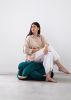 (L) Petrol Knot Ottoman | Benches & Ottomans by Knots Studio