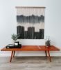 Extra Large Black and Blue Macrame Wall Hanging | Wall Hangings by Love & Fiber. Item made of cotton with fiber