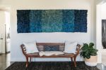 Wild Silk Color Field Wall Hanging - Indigo | Tapestry in Wall Hangings by Tanana Madagascar. Item made of fiber