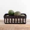 Abaca Storage Tray | Black + White band | Storage Basket in Storage by NEEPA HUT. Item made of fiber