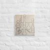 Canvas Print - Contours of Orient - Monochrome Outline | Work by Eman's Gallery