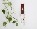 Small Leather Snap Wall Strap [Flat End] | Storage by Keyaiira | leather + fiber | Artist Studio in Santa Rosa. Item made of leather