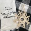 Macrame Snowflake Ornament | Decorative Objects by Rosie the Wanderer. Item composed of wood and cotton